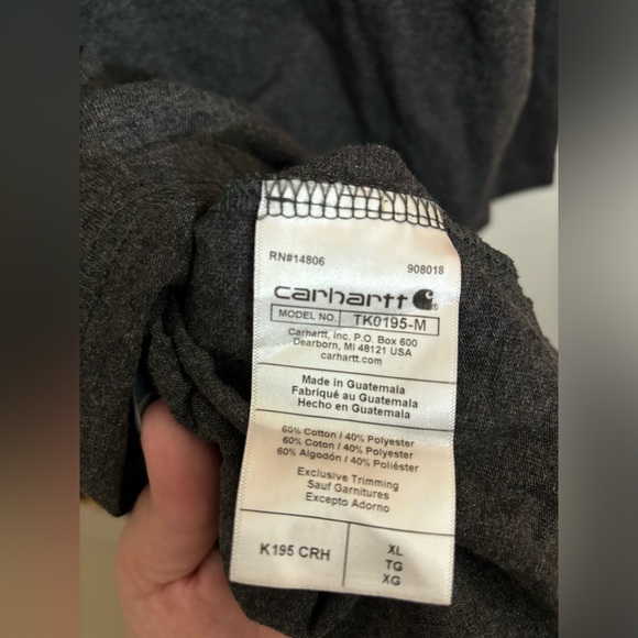 Men’s Carhartt Tee - XL - Grey - Picture 4 of 4